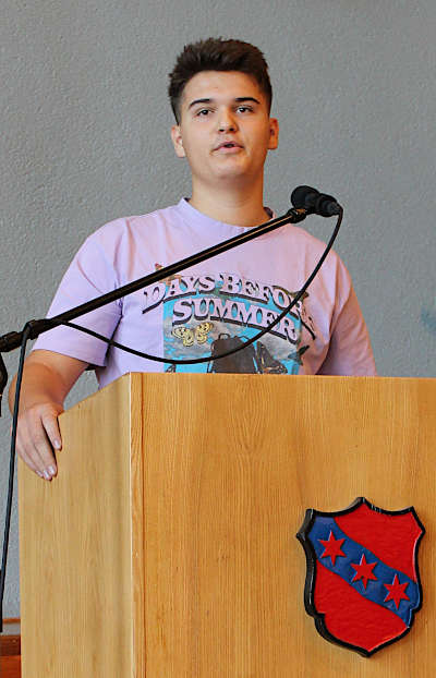 Damir Gusic, Schülersprecher Damir Gusic bittet um Engagement