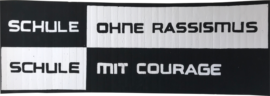 - Wandzeichnung - Wandmalerei des Logos Schule ohne Rassismus